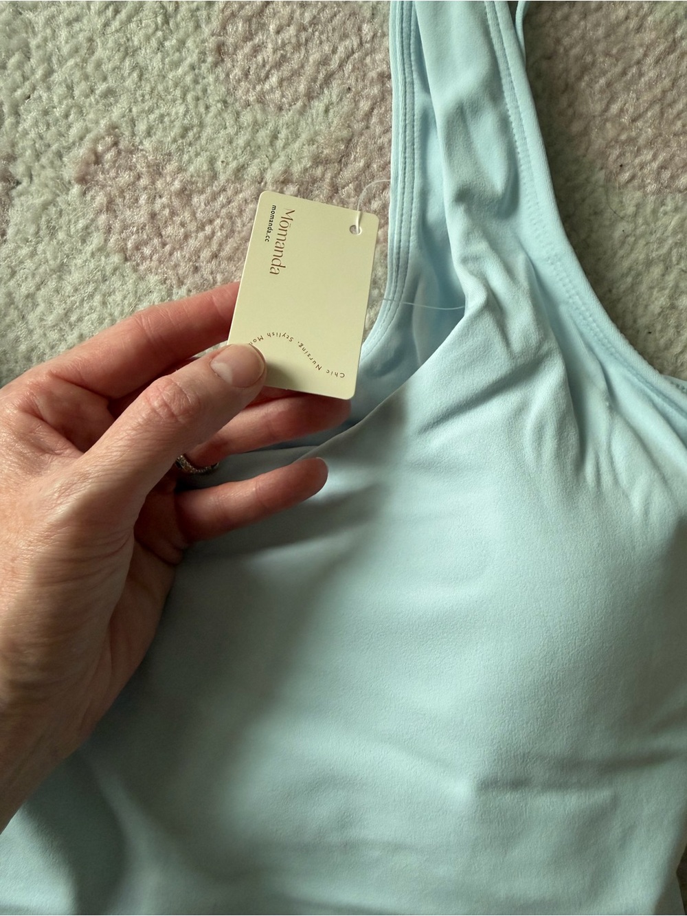 Momanda workout nursing tanks/bras— White, Lavender, Light Blue - Picture 4 of 4